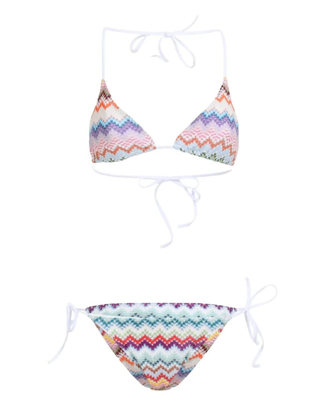 Missoni White Triangle Bikini Set