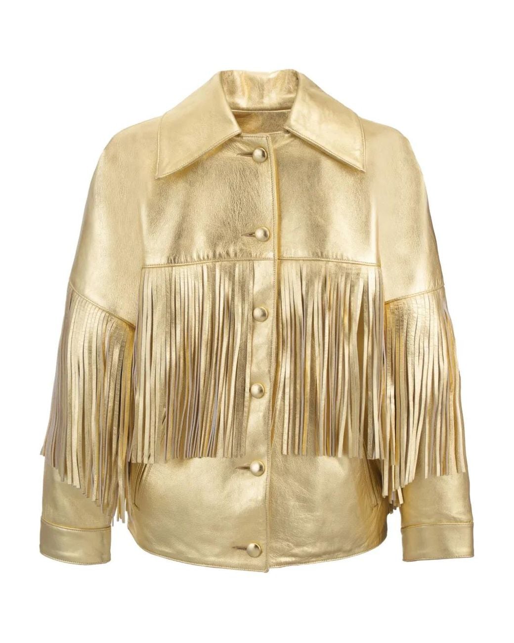Dan Cassab Natural Taylor Leather Fringed Jacket