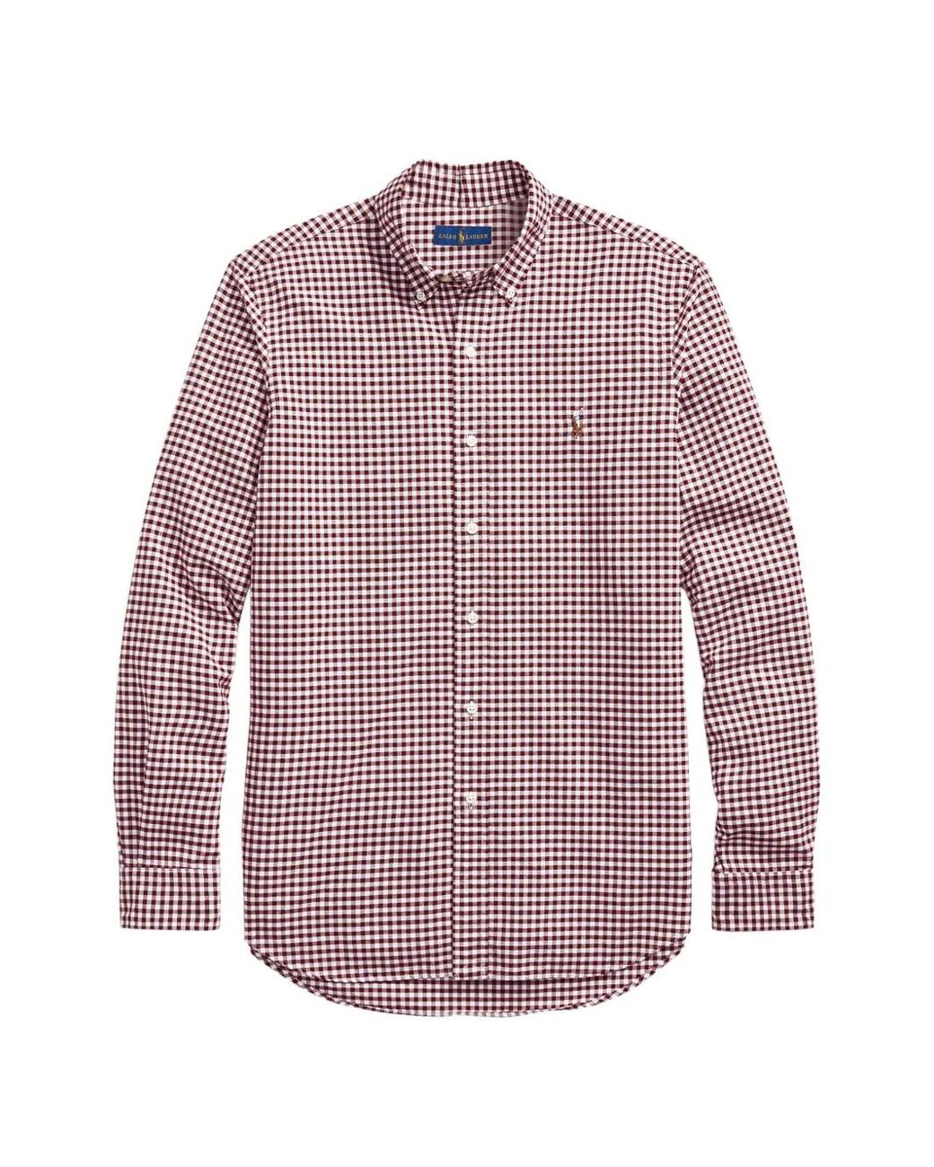 Polo Ralph Lauren Purple Chemise Boutonnée À Carreaux Vichy for men