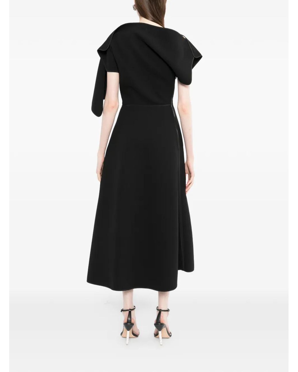 Maticevski Black Diadem Midi Dress