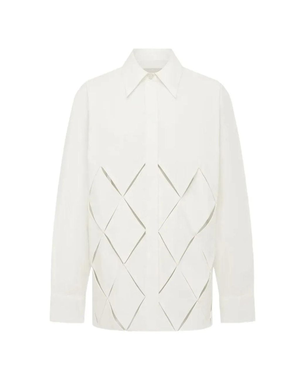 ALÉMAIS White Chemise Cece À Découpes