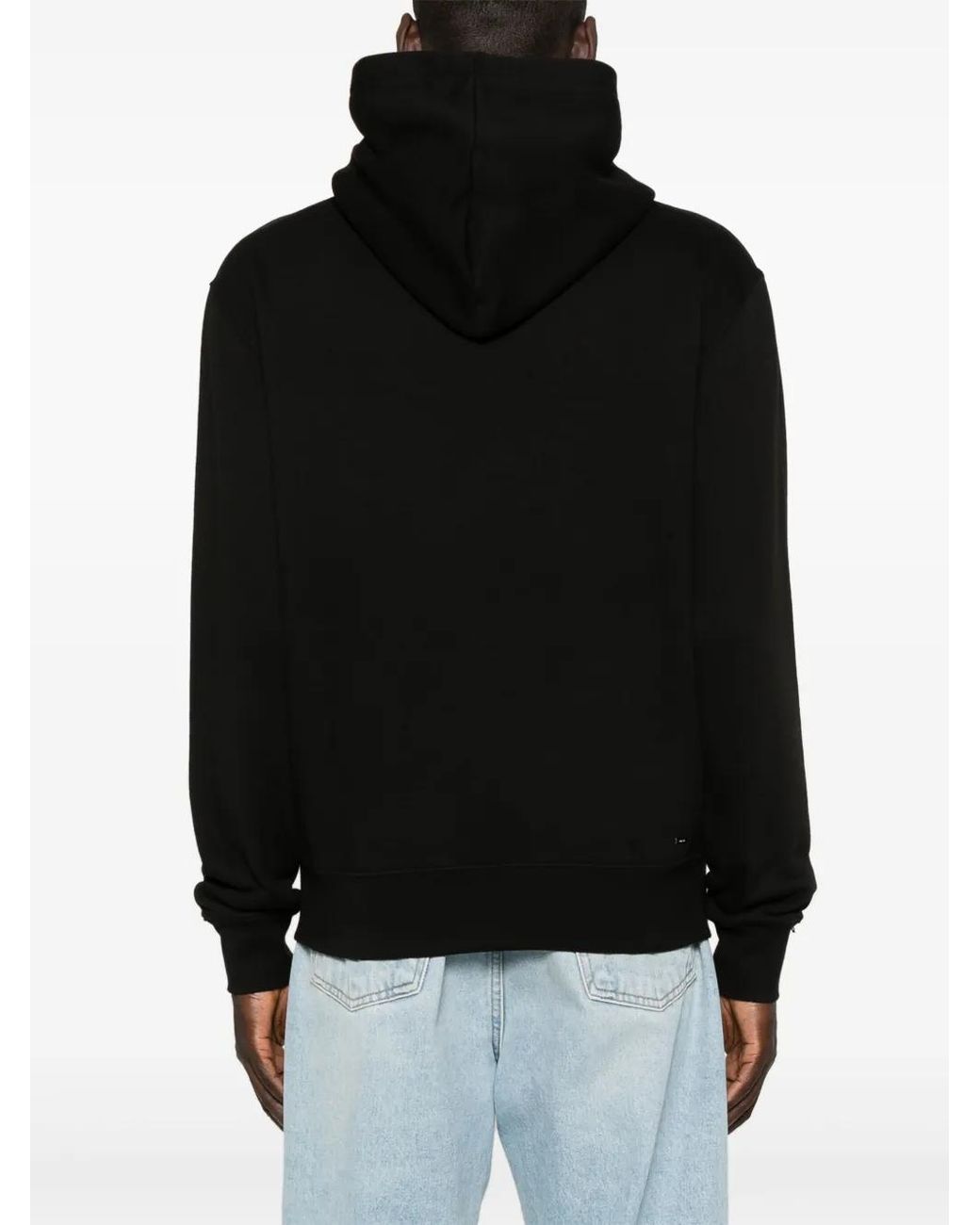Amiri Black Relaxed Fit Hooded Sweatshirt With Logo Print for men