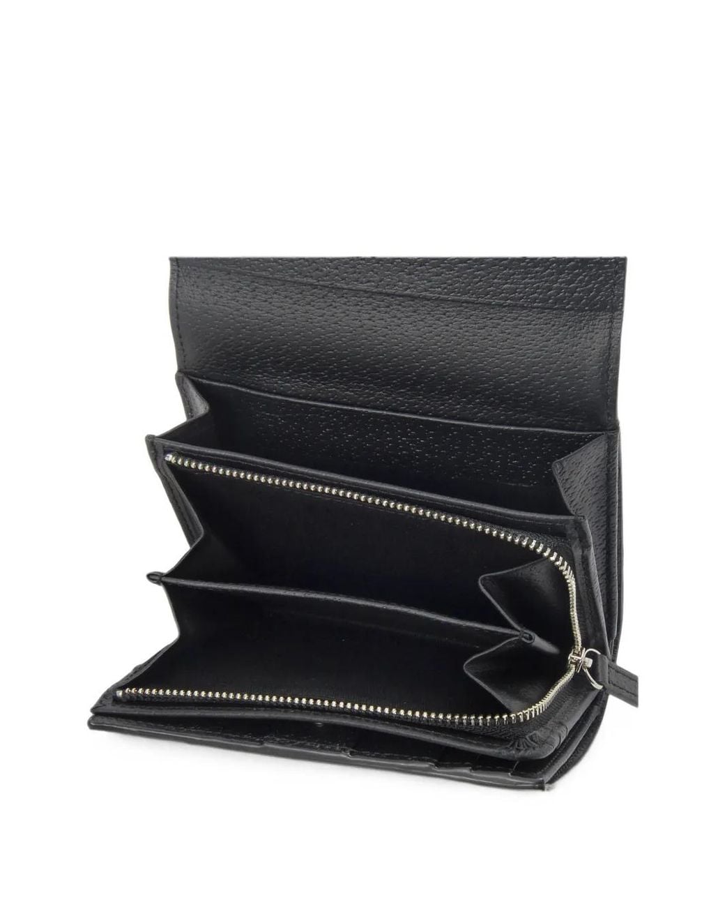 Vivienne Westwood Black Orb-Plaque Grained Leather Wallet