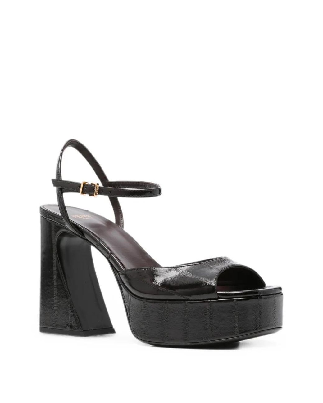 Fendi Black Arco Ankle-Strap Sandals for men