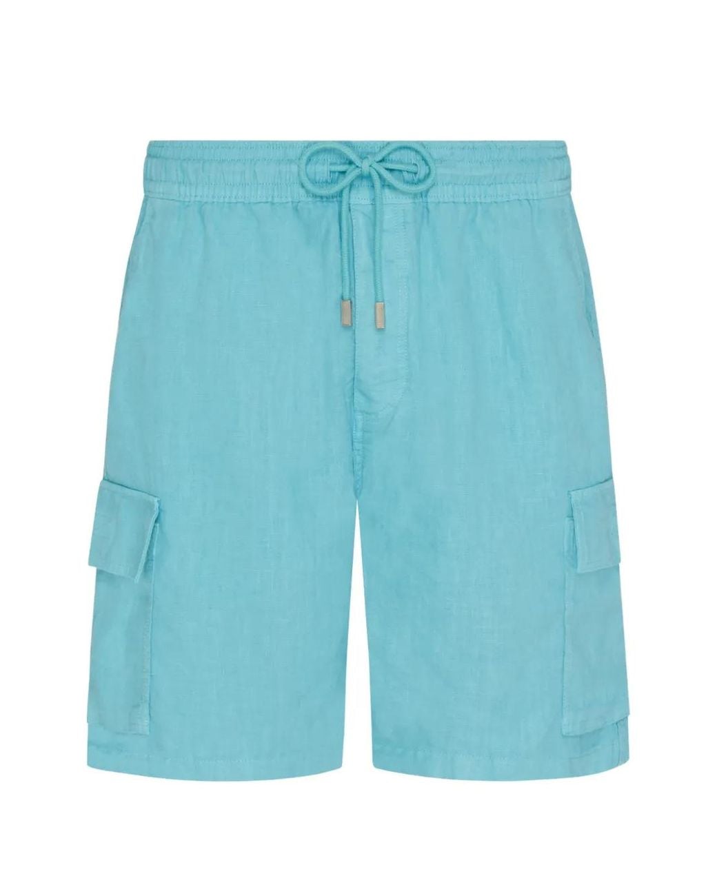 Vilebrequin Blue Baie Linen Cargo Pants for men