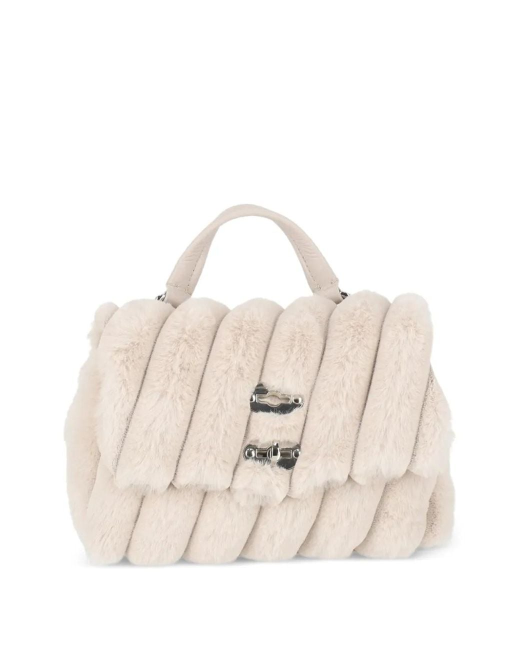 Zanellato Natural Postina Fiocco Faux-Fur Shoulder Bag