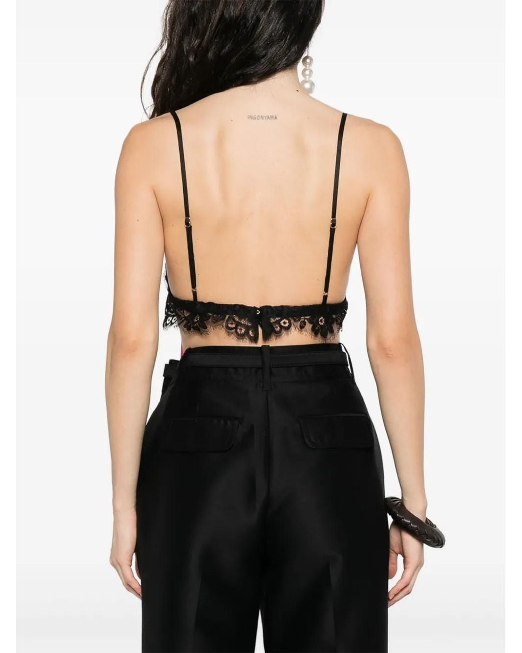 Zimmermann Black Teddy Lace-Trimmed Bralette