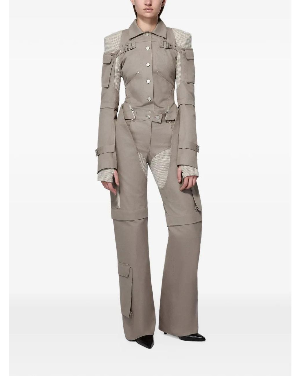 SRVC Studio White Mecha Cargo Jacket