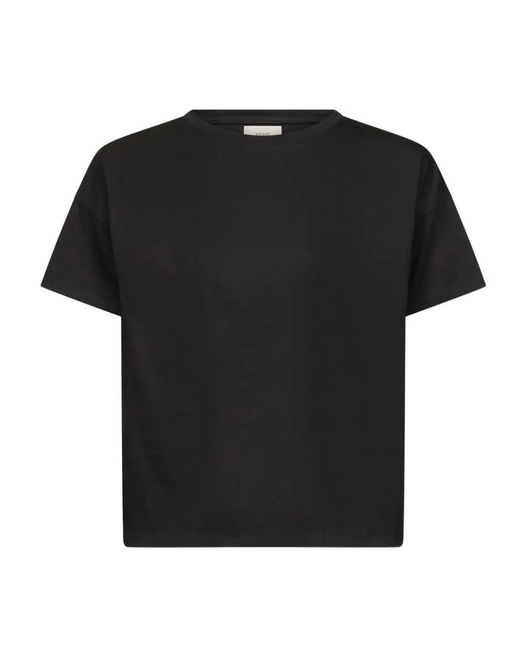 Loulou de Saison Black Embroidered Logo T-Shirt