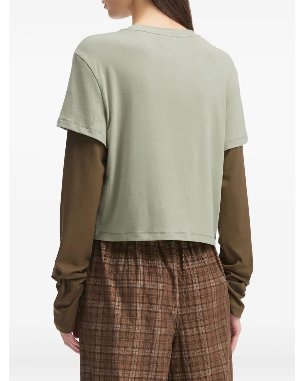 Mini Cream Green Layered Graphic Top