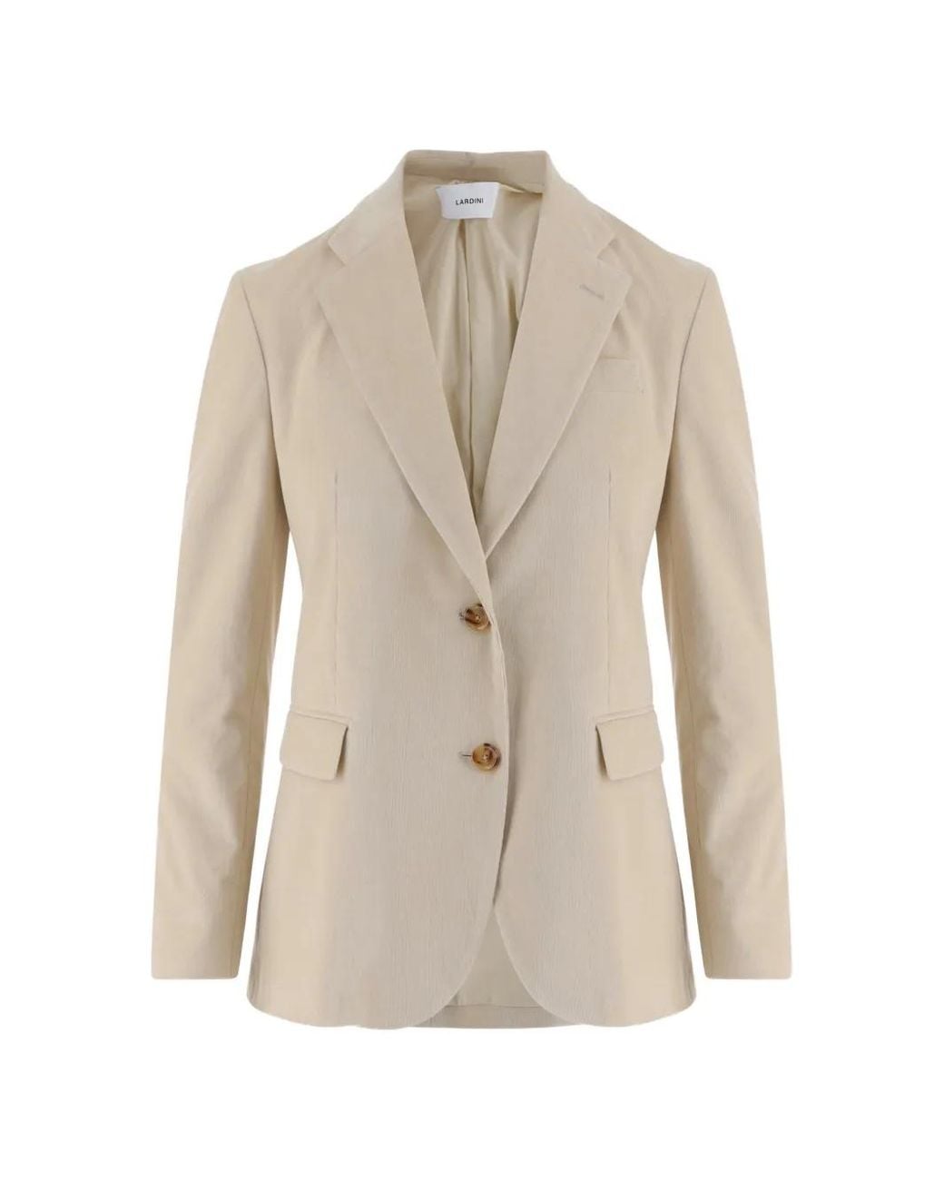 Lardini White Corduroy-Effect Single-Breasted Blazer