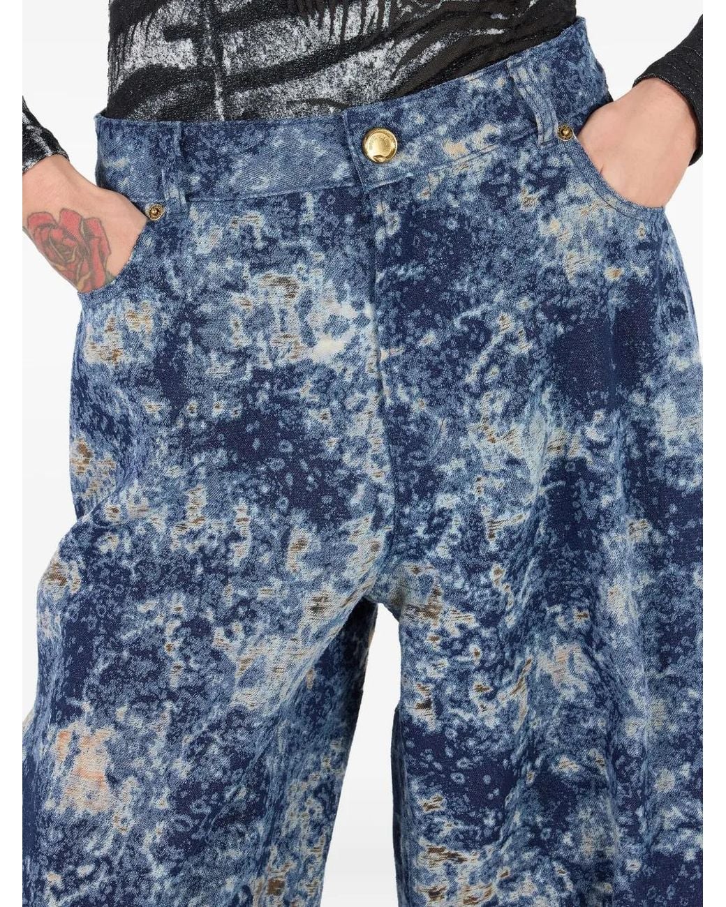 Roberto Cavalli Blue Loose-Fit Jeans