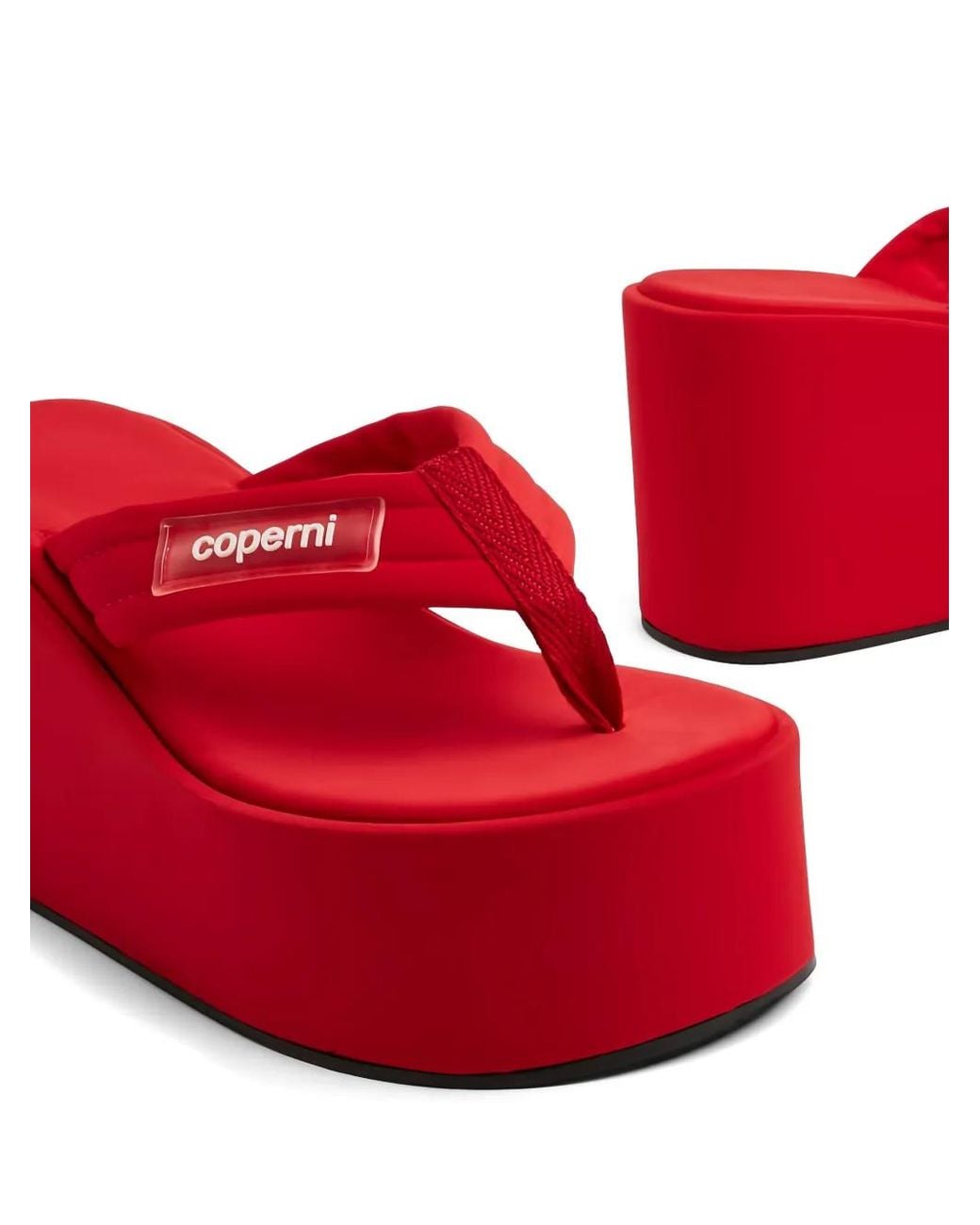 Coperni Red Tongs À Plateforme