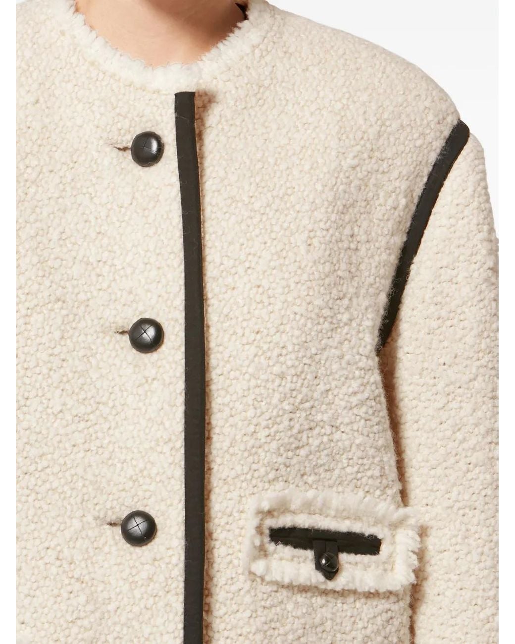 Isabel Marant Natural Maylin Wool Blend Jacket
