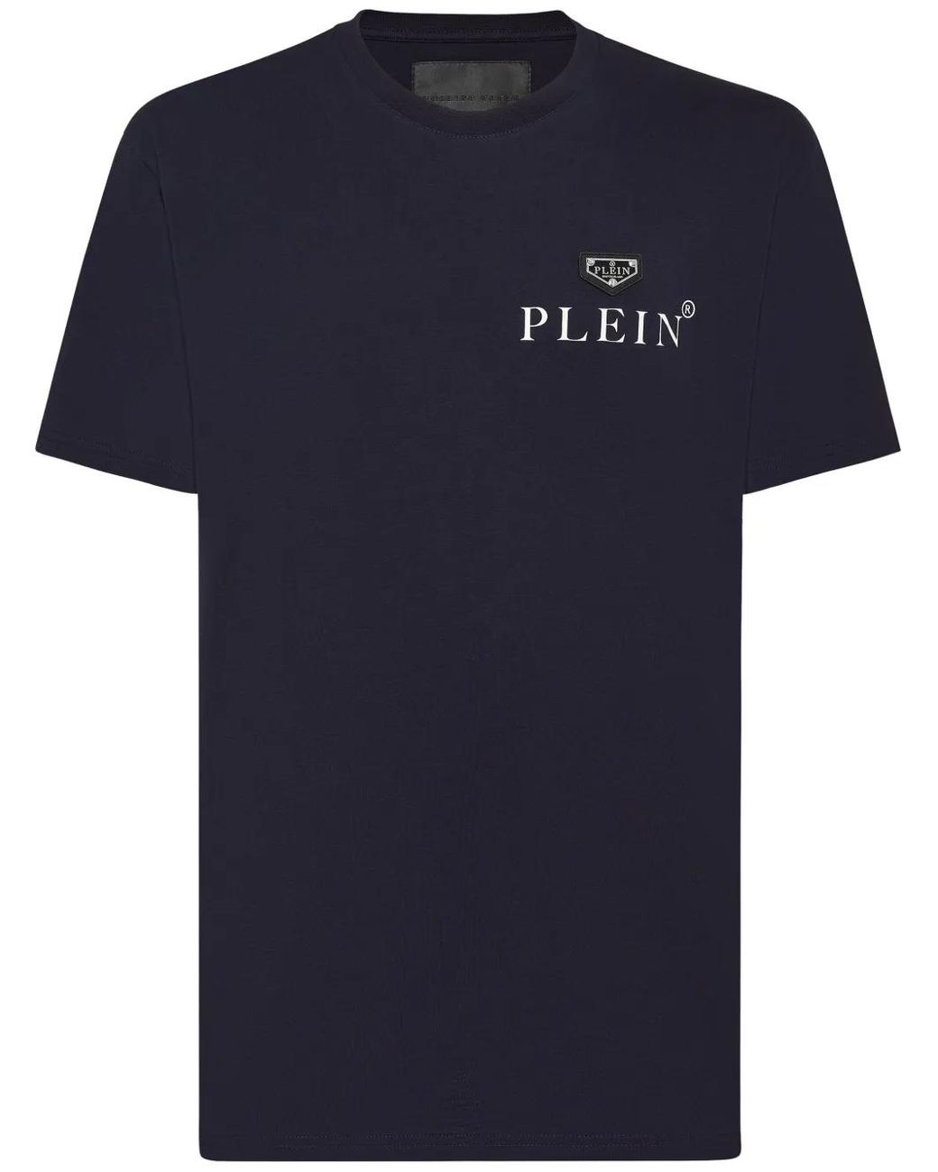 Philipp Plein Blue Logo-Print T-Shirt for men