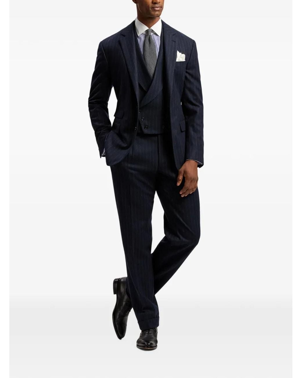 Ralph Lauren Gray Cravate À Bout Pointu for men