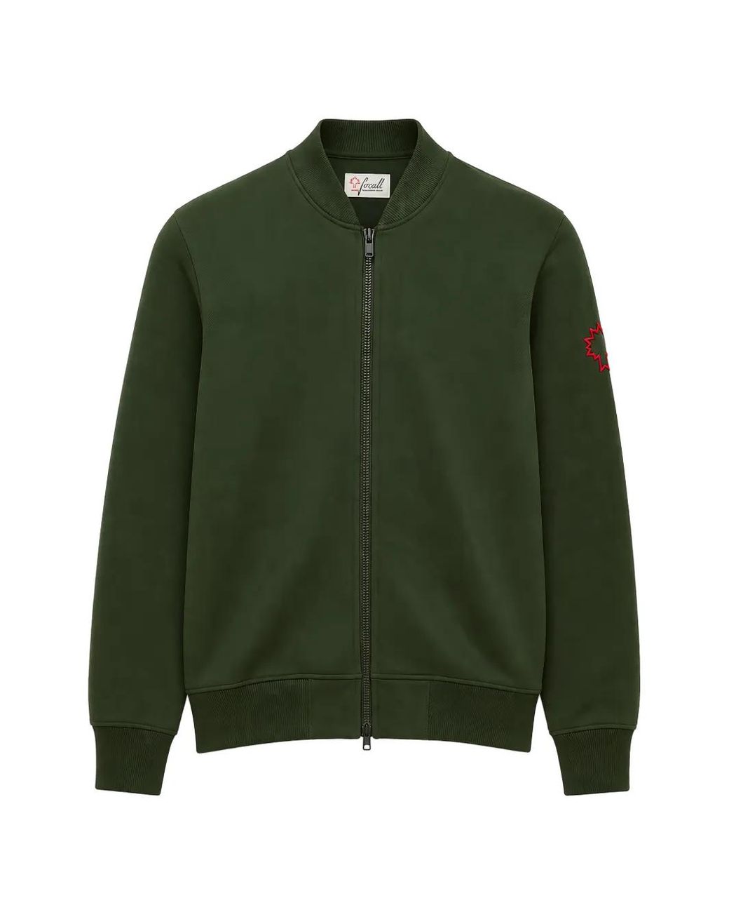 Pal Zileri Green Veste Bomber Zippée À Logo Brodé for men