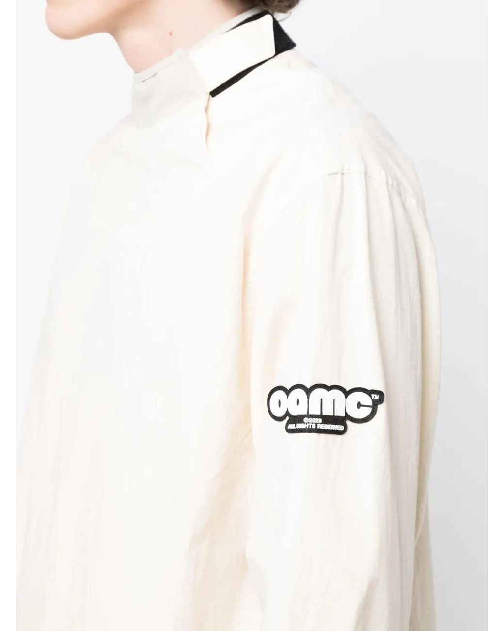 OAMC White Rapid Logo-Print Shirt for men