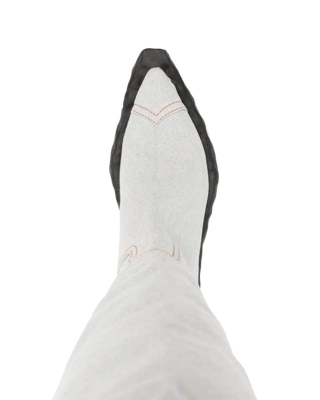 CAMPERLAB White Venga Denim Knee-High Boots