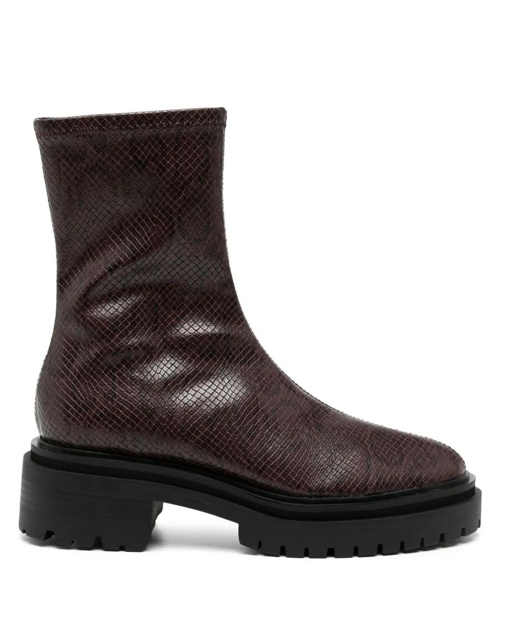 Senso Brown Peyton Iii 50Mm Snakeskin-Effect Boots