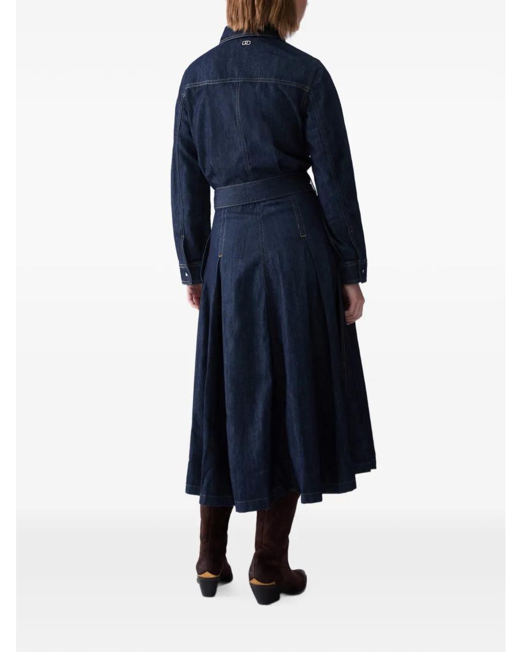 Liu Jo Blue Long Denim Shirt Dress