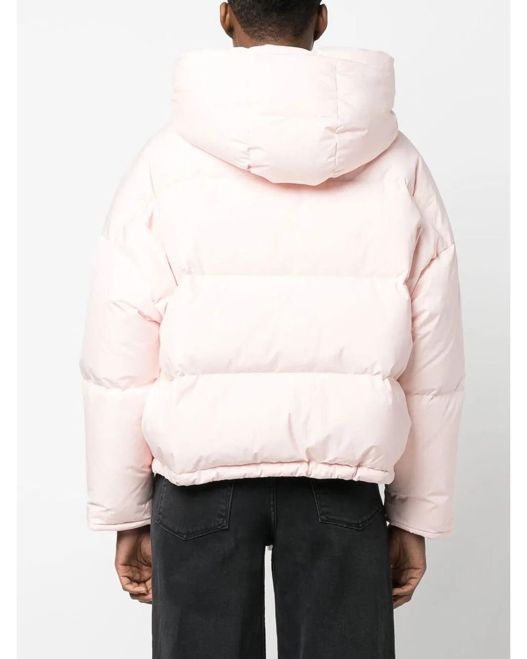 Yves Salomon Pink Drawstring-Hem Puffer Jacket