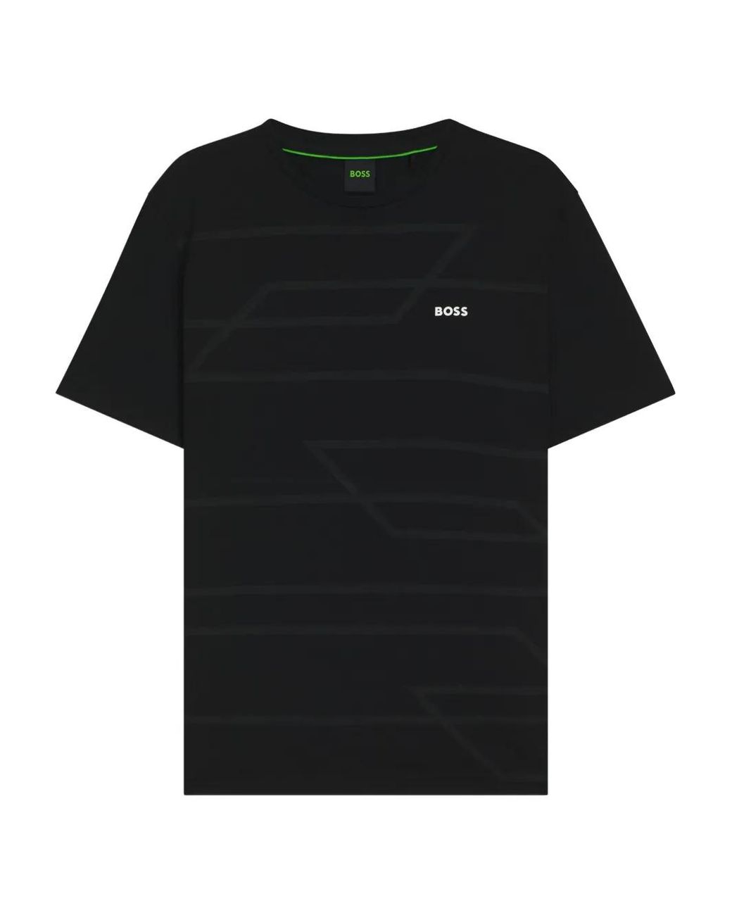 Boss Black Melange-Print T-Shirt for men