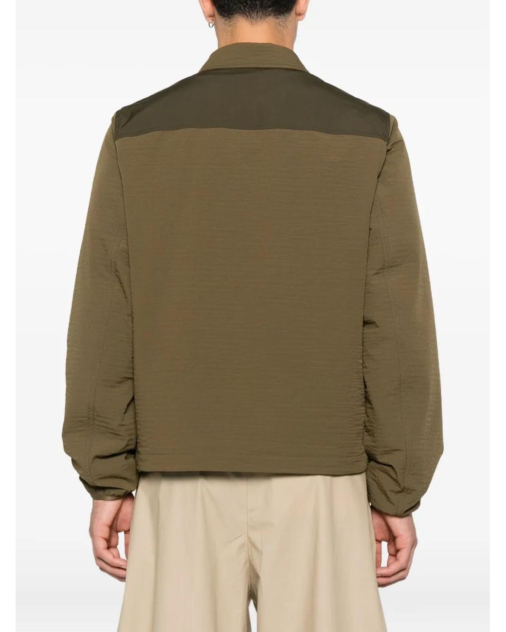 Moncler Green Zip-Up Shirt Jacket for men