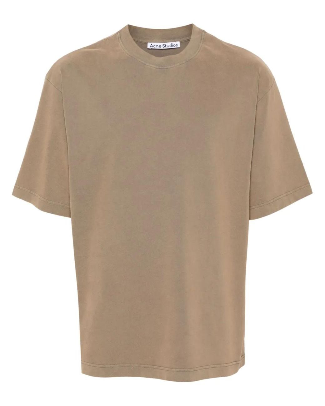 Acne Natural Logo-Appliqué Cotton T-Shirt