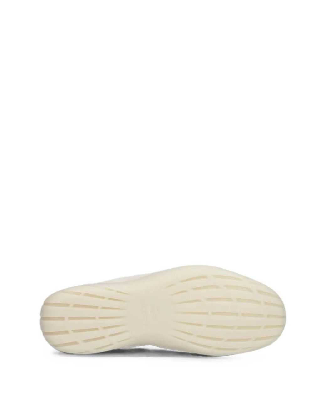 Lacoste White Baskets Side Low À Empiècements En Mesh