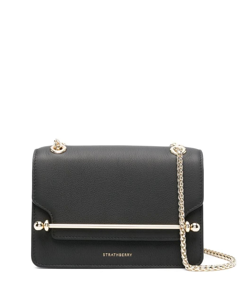 Strathberry Gray Mini East/West Cross Body Bag