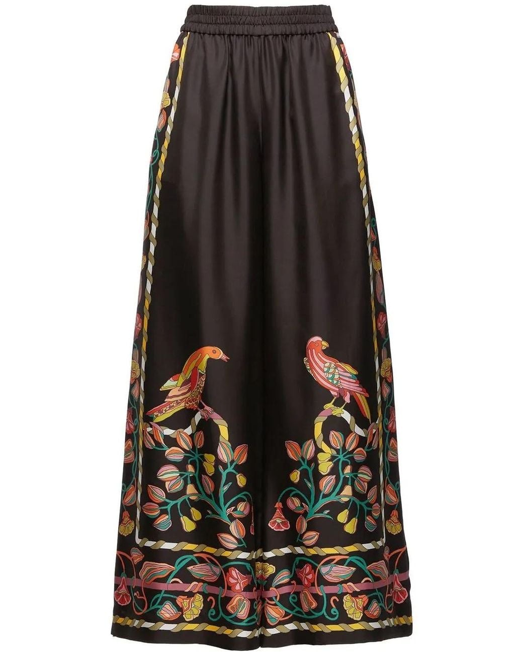 LaDoubleJ Black Silk Palazzo Trousers