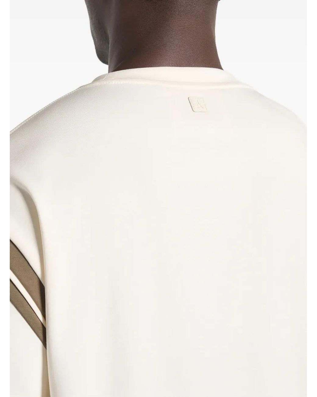 Manière De Voir Natural Georges Varsity Cotton T-Shirt for men
