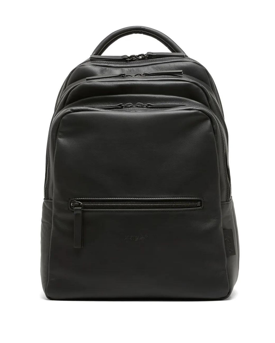 Marsèll Black Triparto Leather Backpack for men
