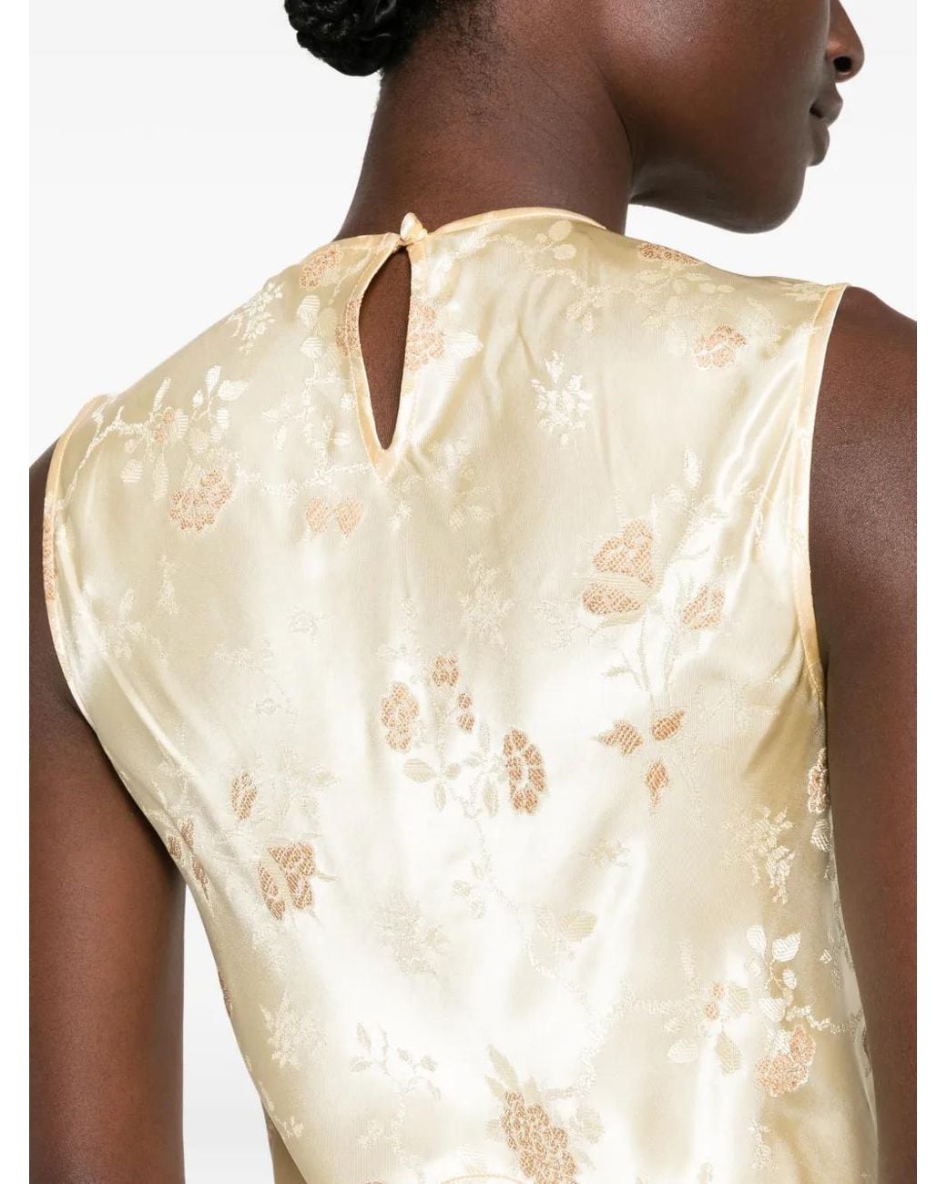 Doen Metallic Floral-Jacquard Sleeveless Maxi Dress