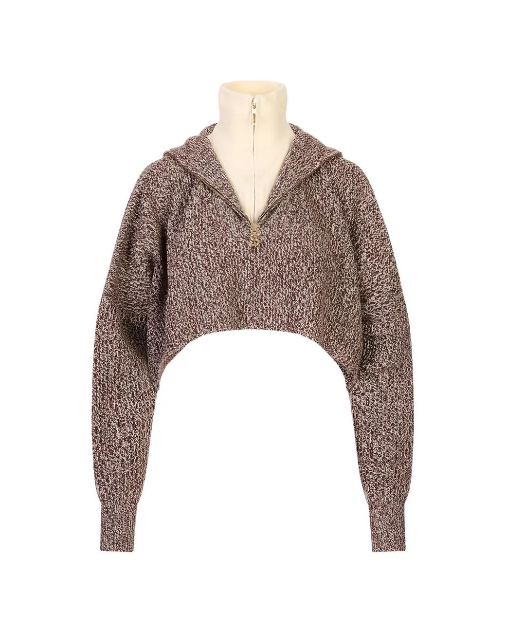 Sportmax Natural Pull Crop À Effet Superposé