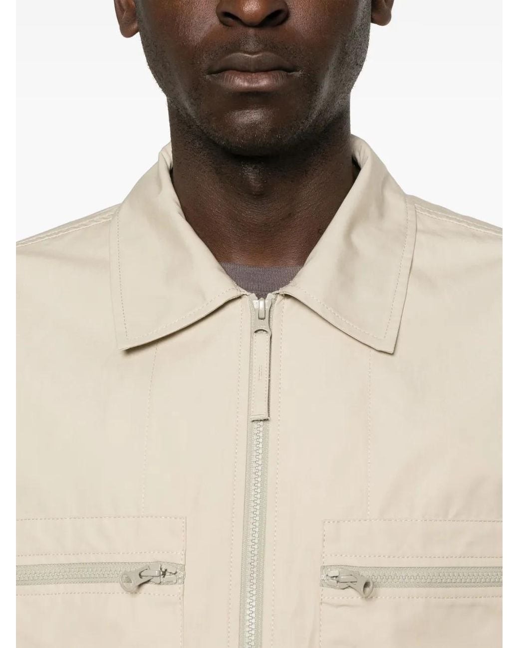 Stone Island Jacke Mit Ghost Compass-Patch in Natural für Herren