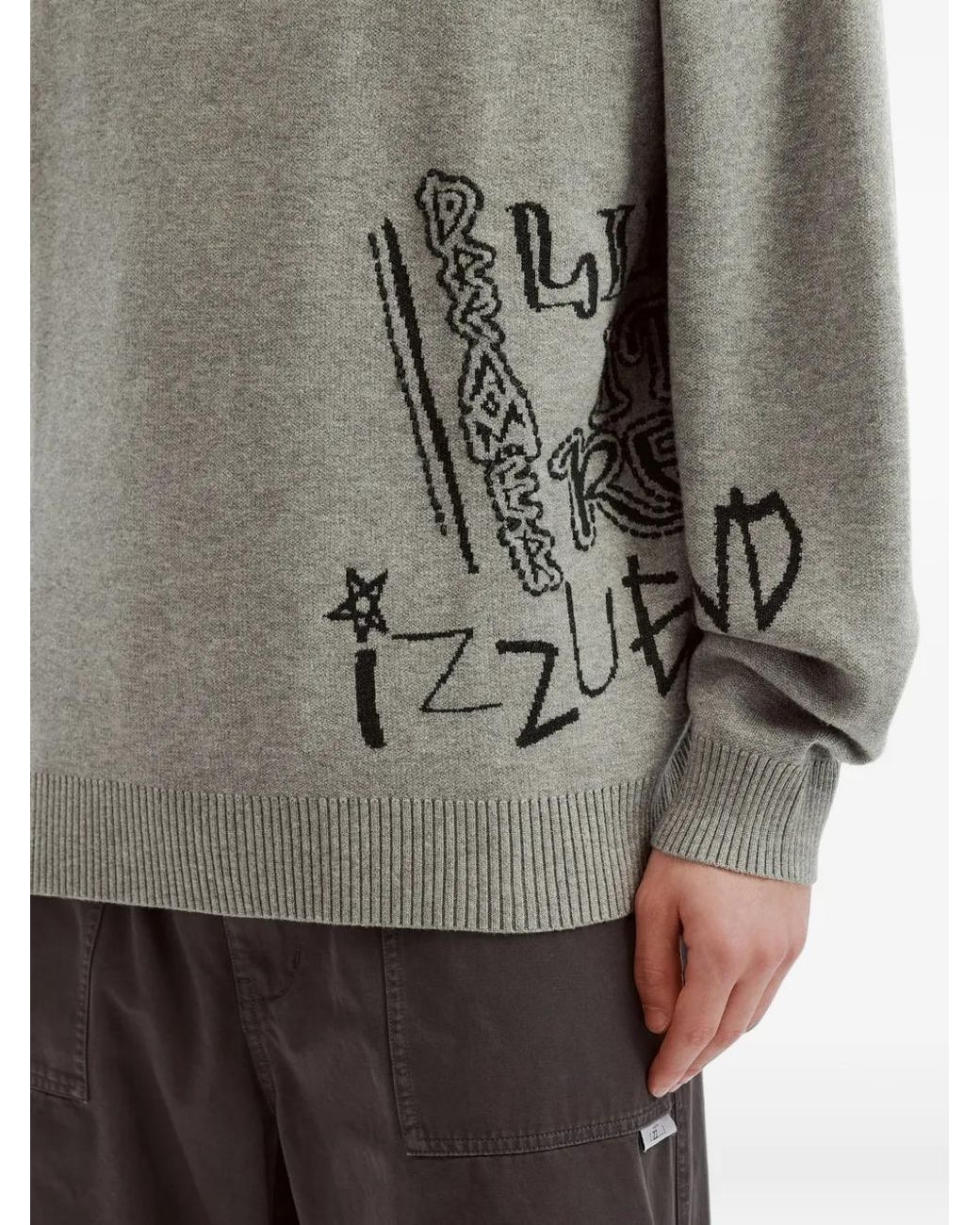 Izzue Gray Pull À Imprimé Graphique for men