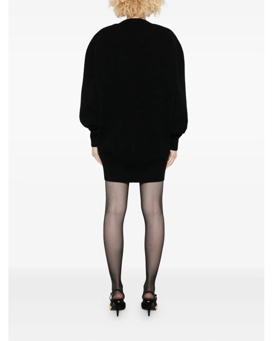 Tom Ford Black Round-Neck Cashmere Mini Dress