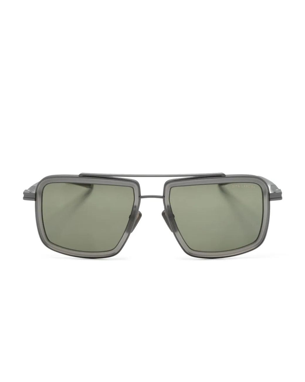 Dita Eyewear Gray Rectangle-Frame Sunglasses