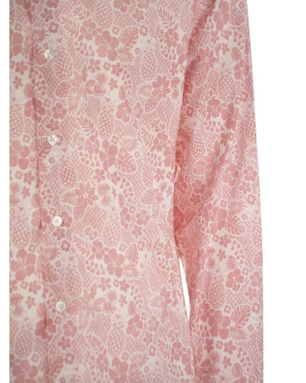 Camisa Estampada Fedeli de hombre de color Pink