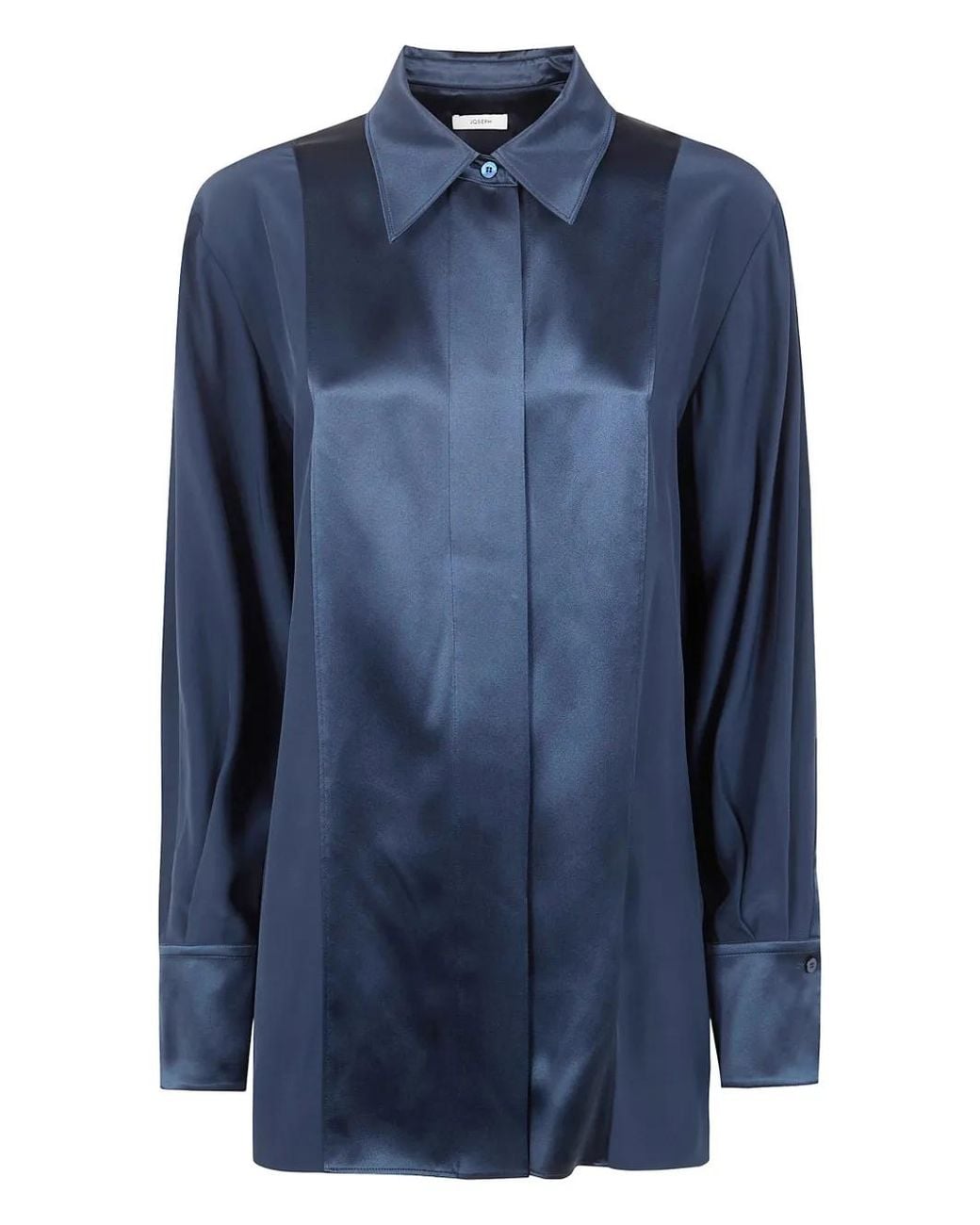 Joseph Blue "Childs" Blouse Silk Satin