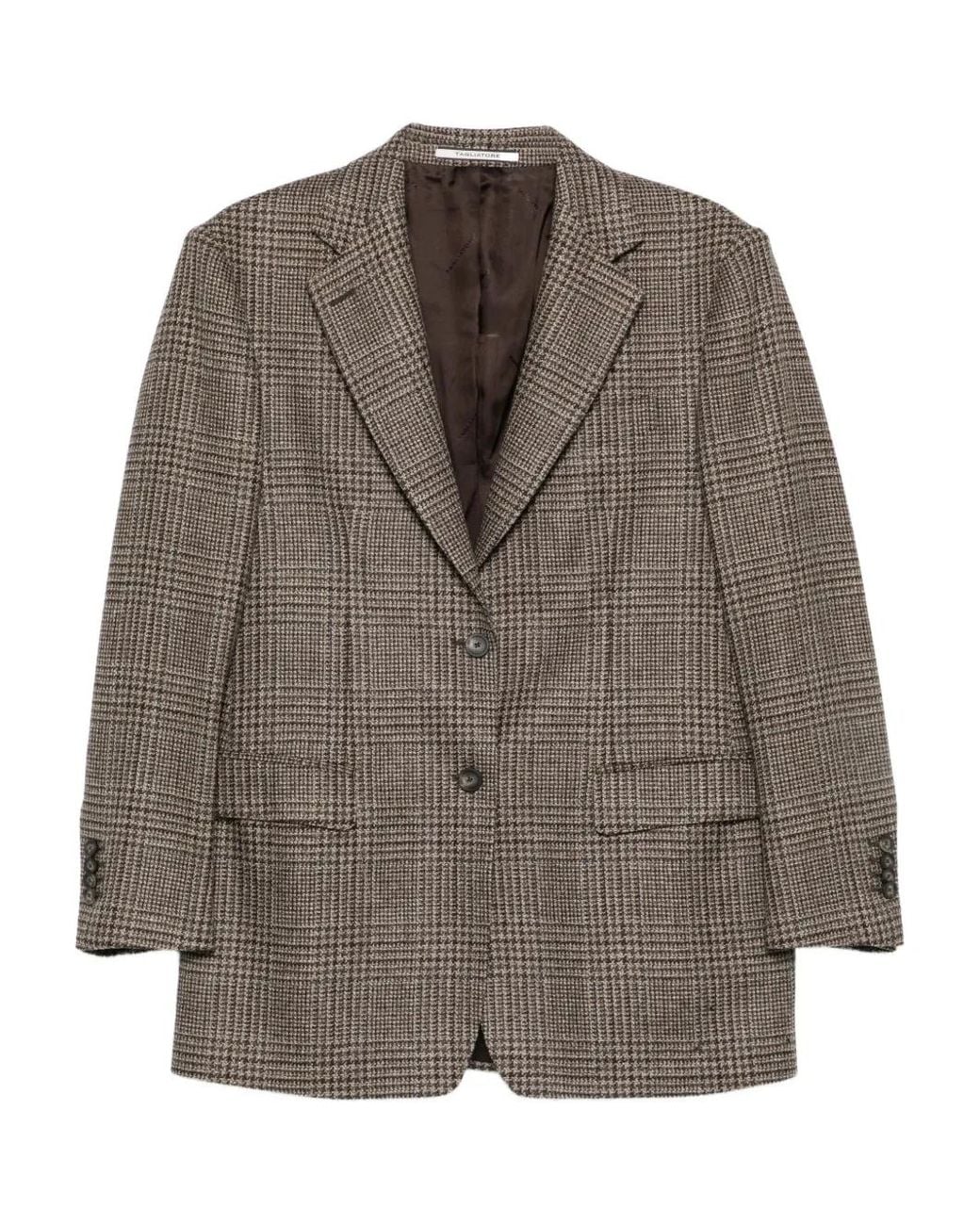 Tagliatore Brown Checked Blazer