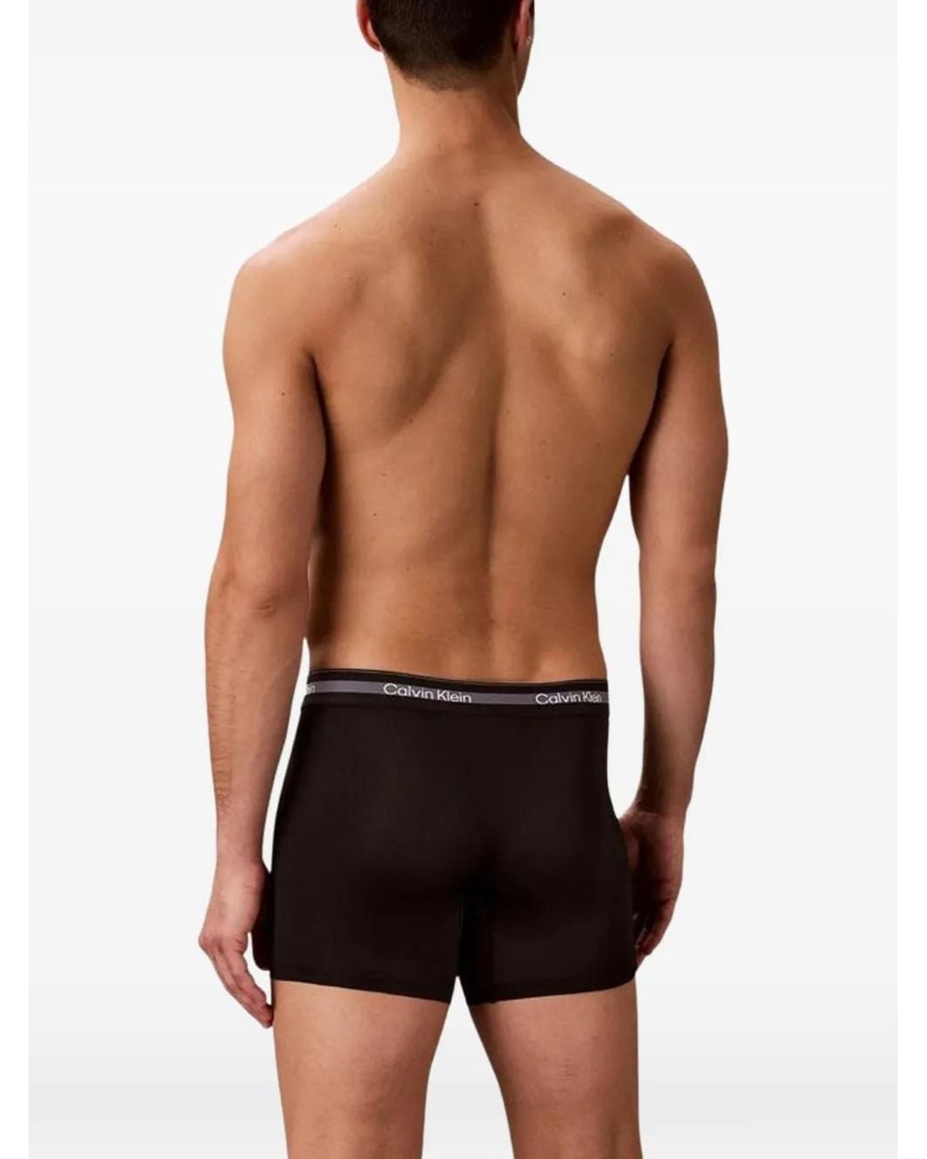 Calvin Klein Green 3-Pack Logo-Waistband Boxer Briefs for men