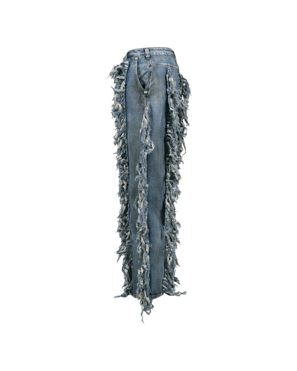 THUG CLUB Blue Jean Angels À Fini Délavé Et Bords Francs for men