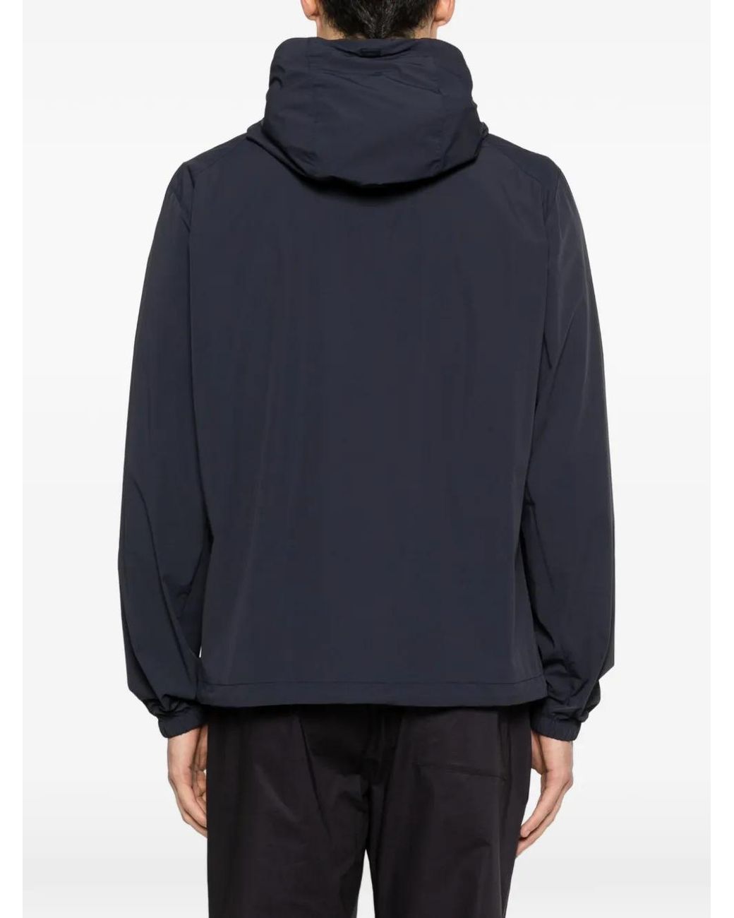 Herno Blue Hooded Zip-Up Jacket for men