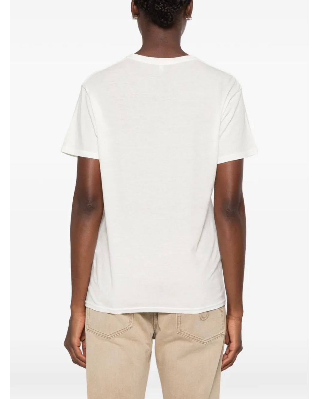 R13 White Heart-Print T-Shirt