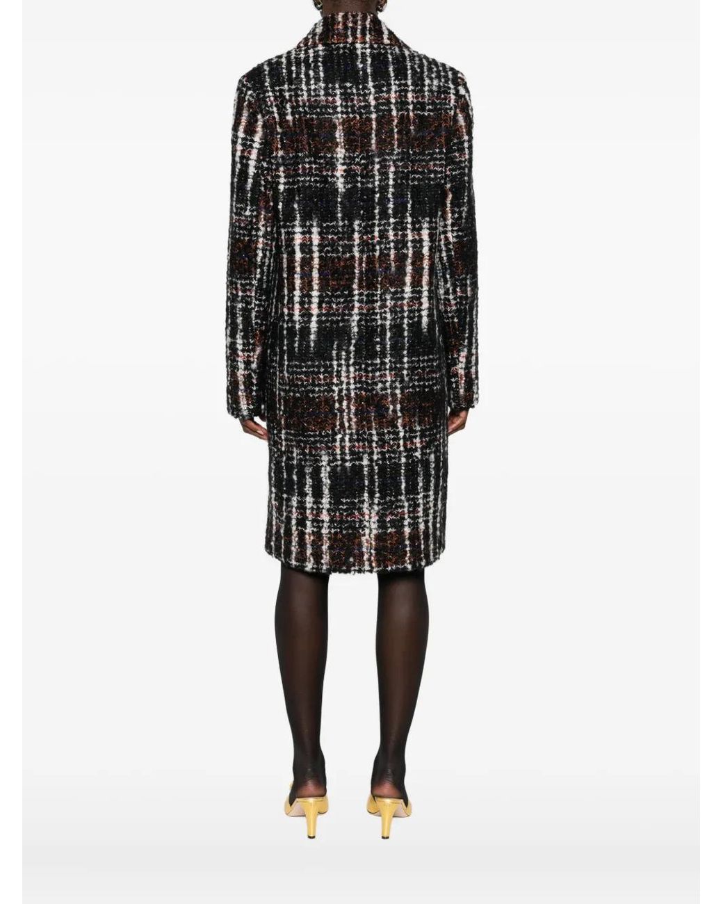 Missoni Black Plaid Single-Breasted Coat
