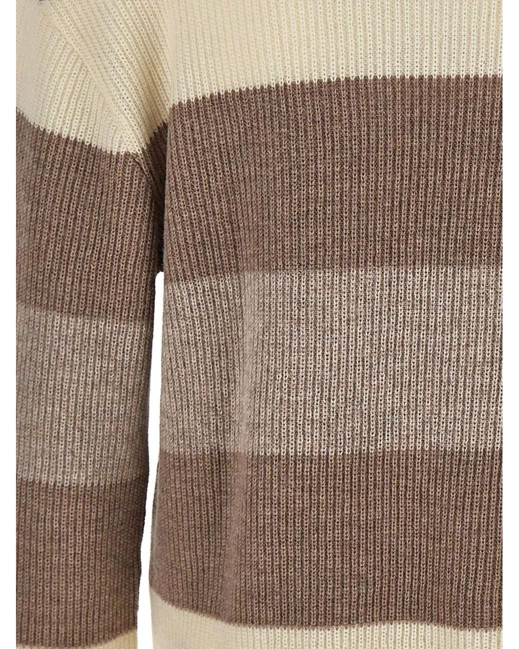 Paul & Shark Natural Striped Cable-Knit Sweater for men