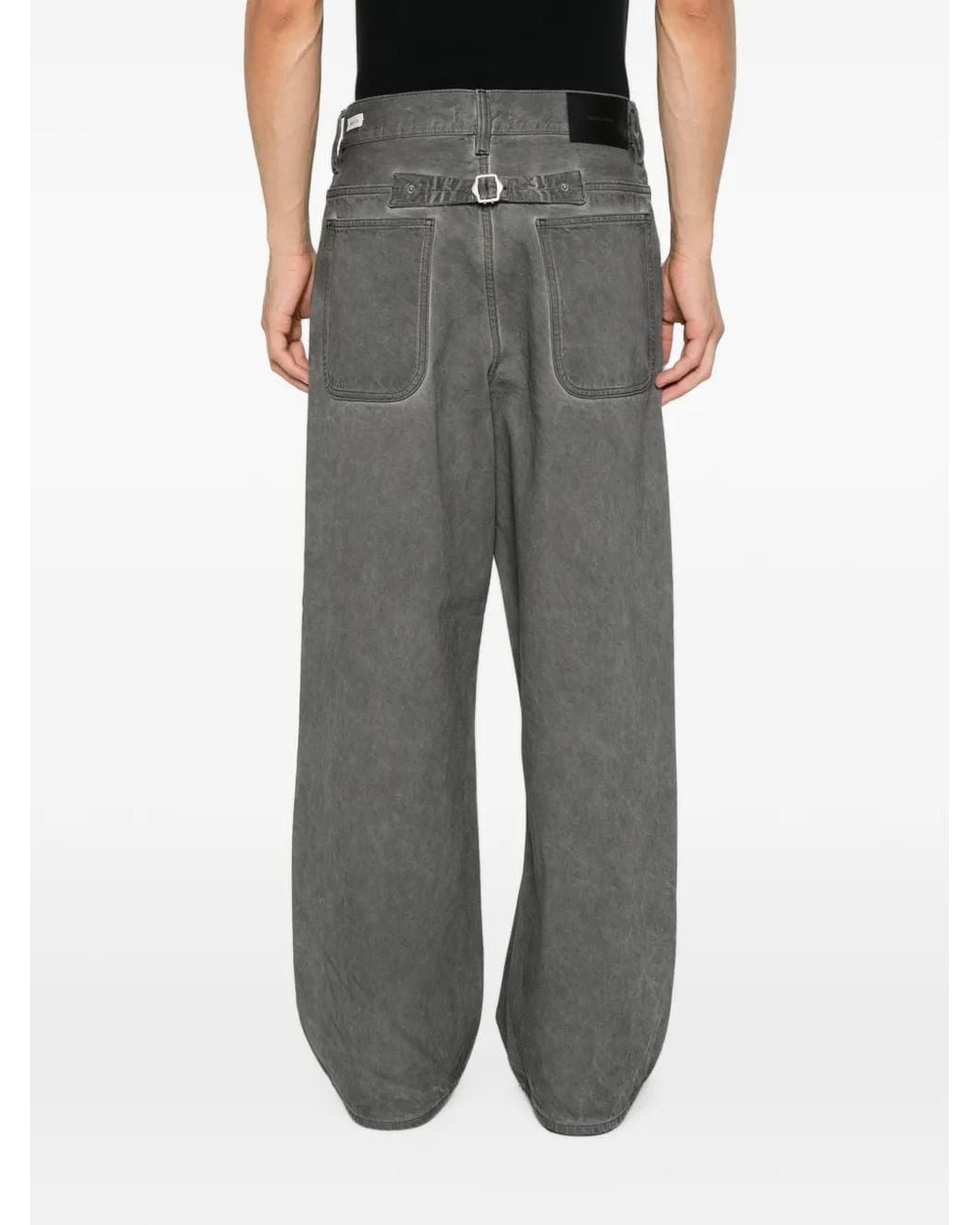 sunflower Gray Jean À Effet Délavé Et Détail De Boucle for men